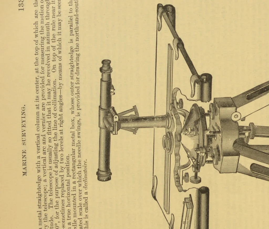 An illustration from The American practical navigator, being an epitome of navigation and nautical astronomy, 1903, leaf 136