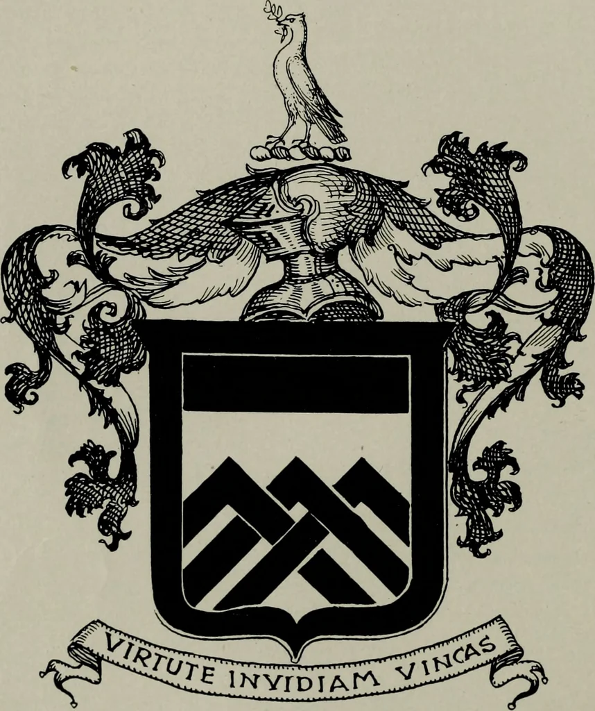 An illustration from Americans of gentle birth and their ancestors : a genealogical encyclopedia ... embracing many authenticated lineages and biographical sketches of the founders of the colonies and their descendants found in all parts of the United States, 1903, leaf 105