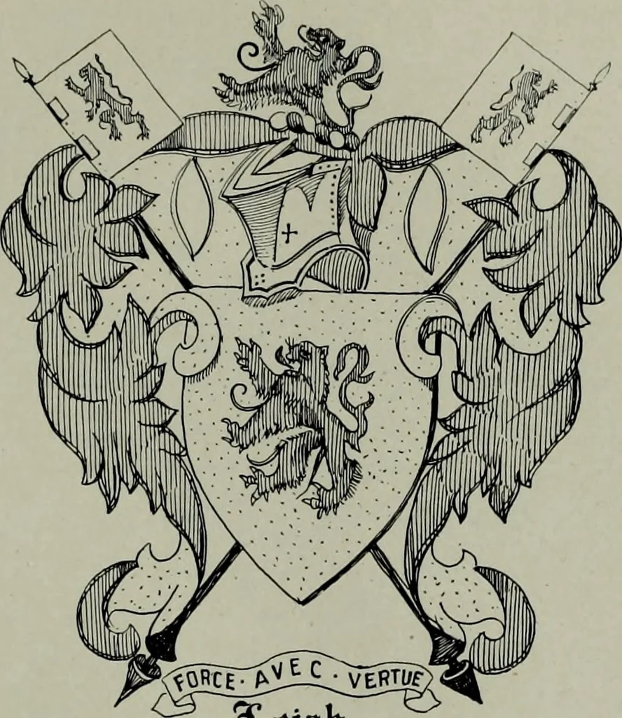 An illustration from Americans of gentle birth and their ancestors : a genealogical encyclopedia ... embracing many authenticated lineages and biographical sketches of the founders of the colonies and their descendants found in all parts of the United States, 1903, leaf 408