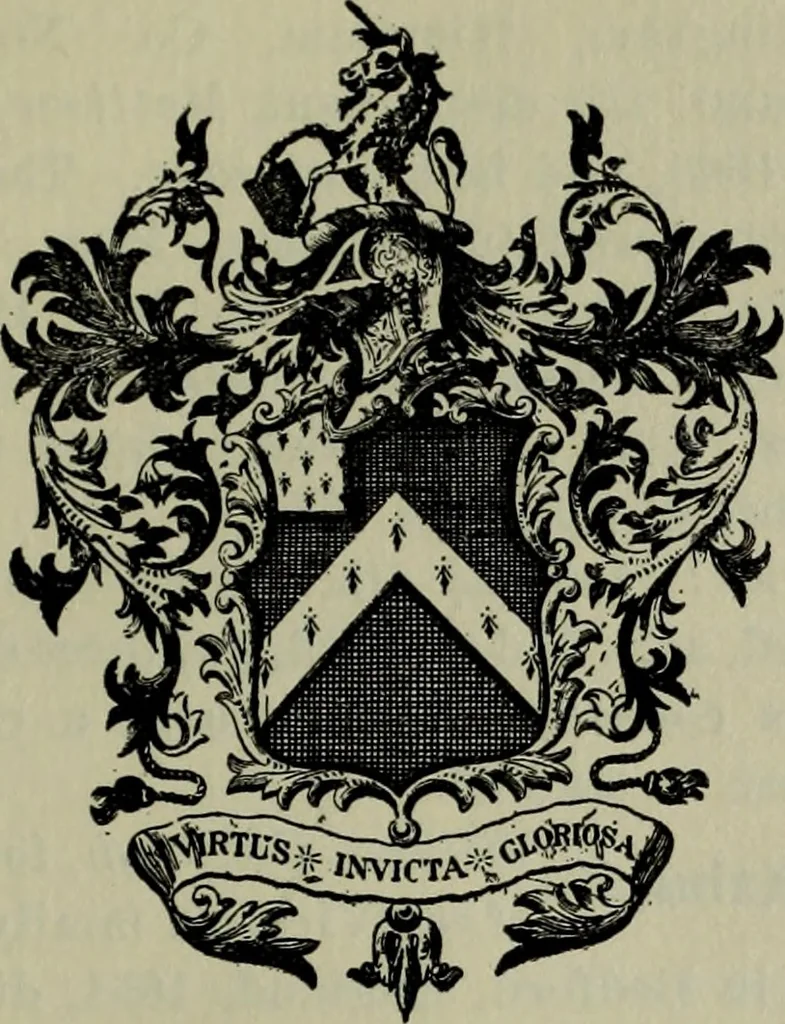 An illustration from Americans of gentle birth and their ancestors : a genealogical encyclopedia ... embracing many authenticated lineages and biographical sketches of the founders of the colonies and their descendants found in all parts of the United States, 1903, leaf 448