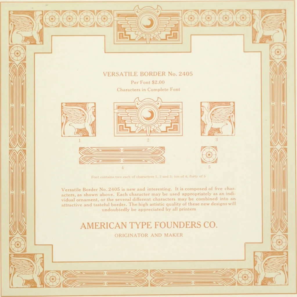 An illustration from American specimen book of type styles : complete catalogue of printing machinery and printing supplies, 1912, 1912, leaf 1106