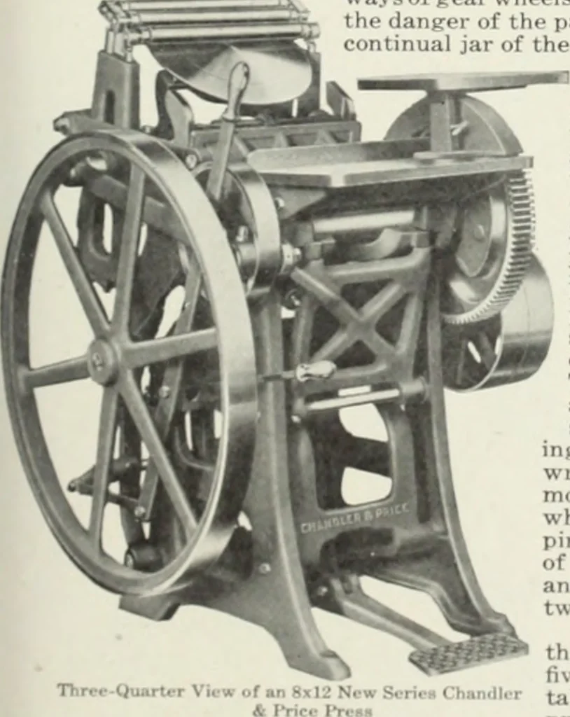 An illustration from American specimen book of type styles : complete catalogue of printing machinery and printing supplies, 1912, 1912, leaf 1182