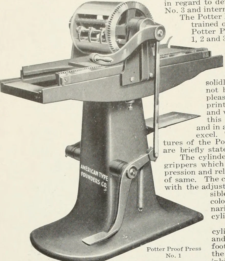An illustration from American specimen book of type styles : complete catalogue of printing machinery and printing supplies, 1912, 1912, leaf 1207