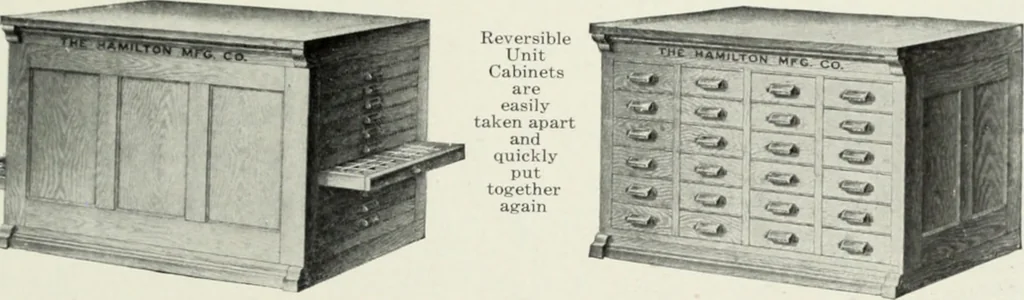 An illustration from American specimen book of type styles : complete catalogue of printing machinery and printing supplies, 1912, 1912, leaf 1264