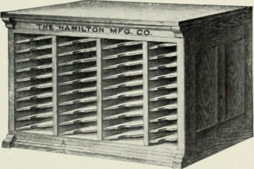 An illustration from American specimen book of type styles : complete catalogue of printing machinery and printing supplies, 1912, 1912, leaf 1264