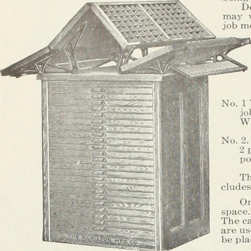 An illustration from American specimen book of type styles : complete catalogue of printing machinery and printing supplies, 1912, 1912, leaf 1269