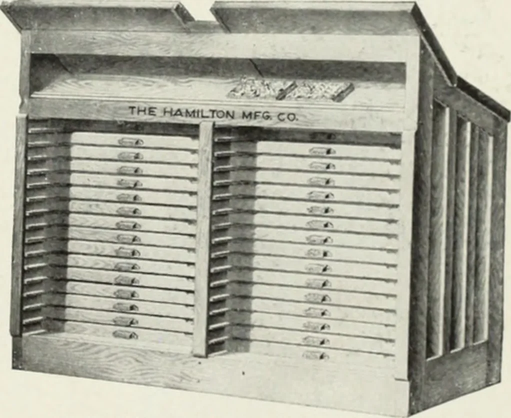 An illustration from American specimen book of type styles : complete catalogue of printing machinery and printing supplies, 1912, 1912, leaf 1272