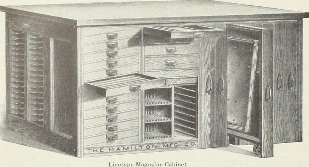 An illustration from American specimen book of type styles : complete catalogue of printing machinery and printing supplies, 1912, 1912, leaf 1277