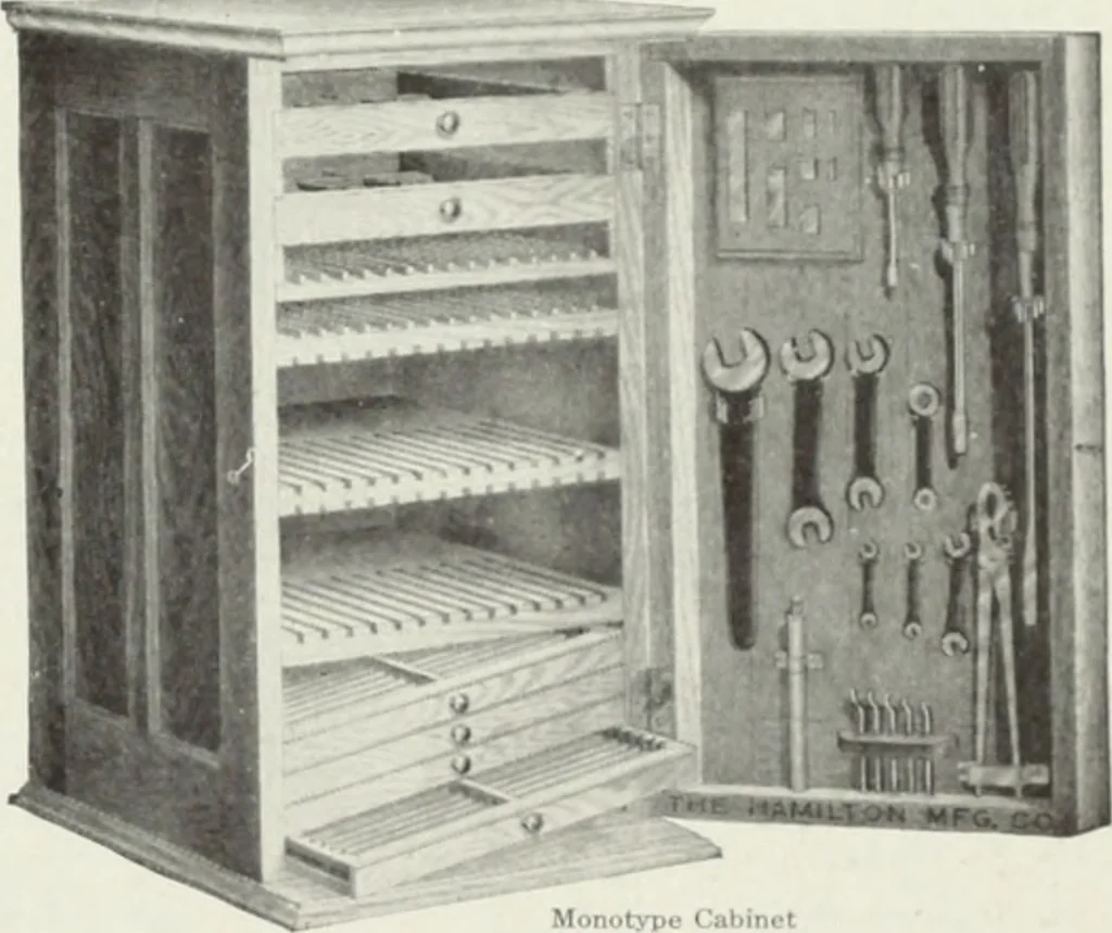 An illustration from American specimen book of type styles : complete catalogue of printing machinery and printing supplies, 1912, 1912, leaf 1278
