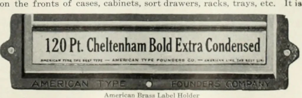 An illustration from American specimen book of type styles : complete catalogue of printing machinery and printing supplies, 1912, 1912, leaf 1280