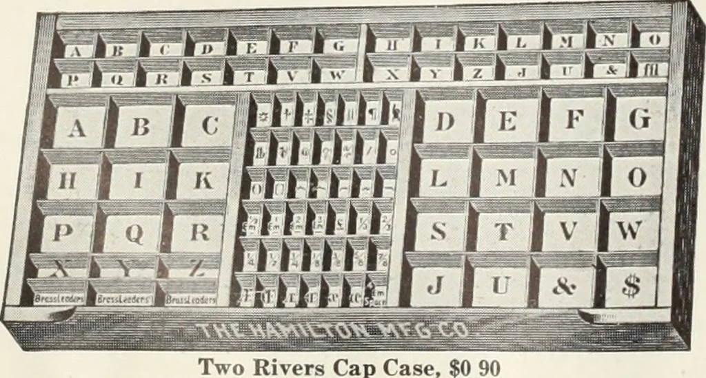 An illustration from American specimen book of type styles : complete catalogue of printing machinery and printing supplies, 1912, 1912, leaf 1301