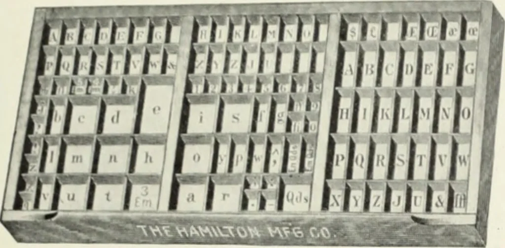 An illustration from American specimen book of type styles : complete catalogue of printing machinery and printing supplies, 1912, 1912, leaf 1302