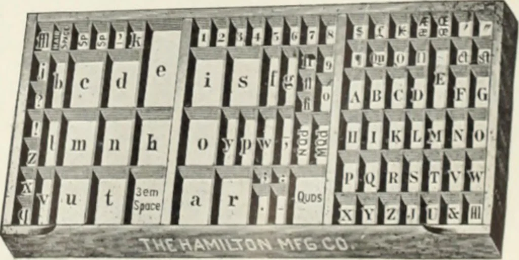 An illustration from American specimen book of type styles : complete catalogue of printing machinery and printing supplies, 1912, 1912, leaf 1302