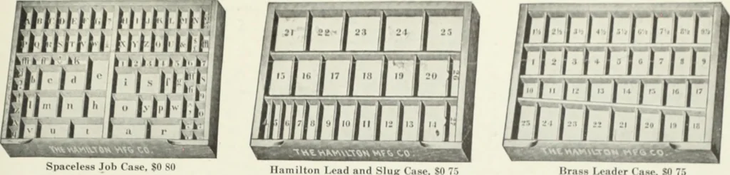An illustration from American specimen book of type styles : complete catalogue of printing machinery and printing supplies, 1912, 1912, leaf 1306