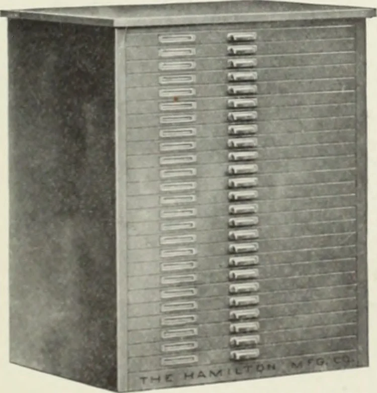An illustration from American specimen book of type styles : complete catalogue of printing machinery and printing supplies, 1912, 1912, leaf 1316