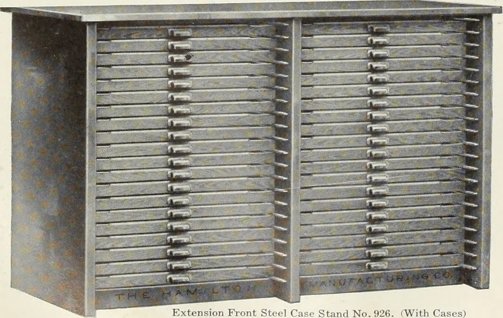 An illustration from American specimen book of type styles : complete catalogue of printing machinery and printing supplies, 1912, 1912, leaf 1317