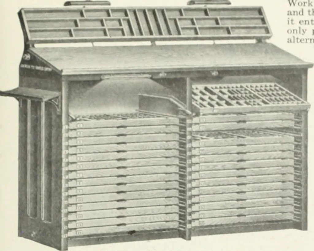 An illustration from American specimen book of type styles : complete catalogue of printing machinery and printing supplies, 1912, 1912, leaf 1318
