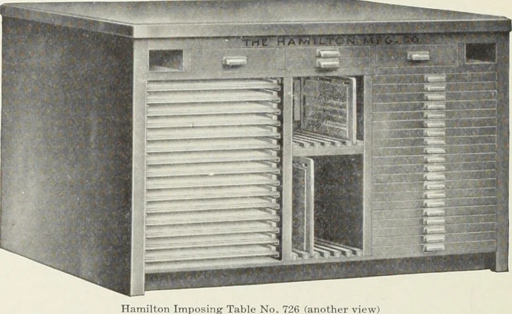 An illustration from American specimen book of type styles : complete catalogue of printing machinery and printing supplies, 1912, 1912, leaf 1323