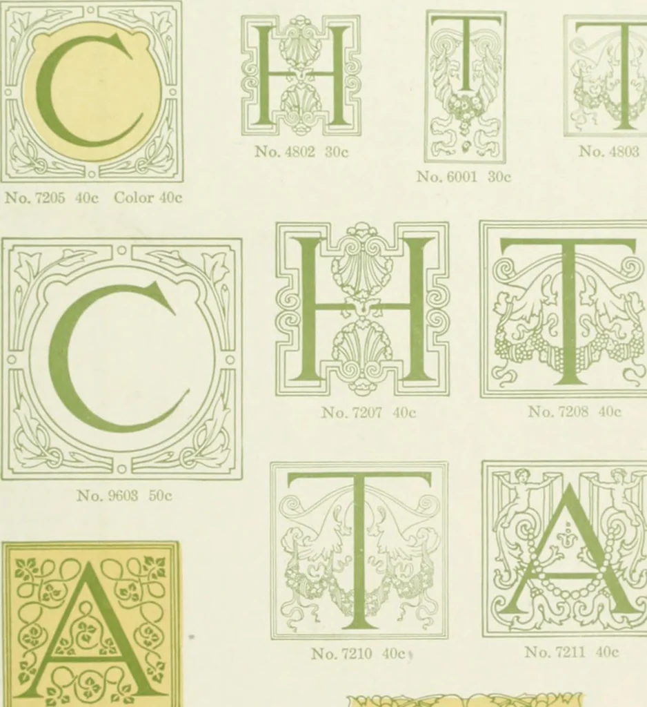 An illustration from American specimen book of type styles : complete catalogue of printing machinery and printing supplies, 1912, 1912, leaf 954