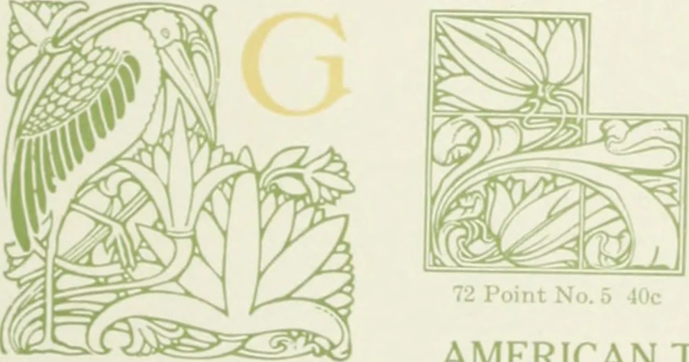An illustration from American specimen book of type styles : complete catalogue of printing machinery and printing supplies, 1912, 1912, leaf 966