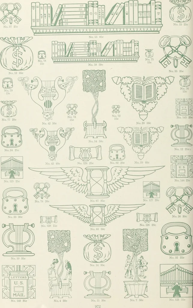 An illustration from American specimen book of type styles : complete catalogue of printing machinery and printing supplies, 1912, 1912, leaf 987