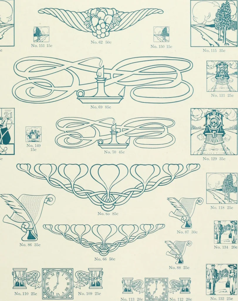 An illustration from American specimen book of type styles : complete catalogue of printing machinery and printing supplies, 1912, 1912, leaf 988