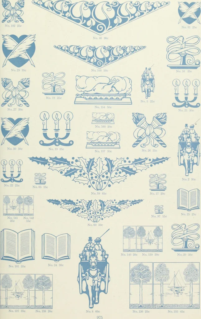 An illustration from American specimen book of type styles : complete catalogue of printing machinery and printing supplies, 1912, 1912, leaf 990