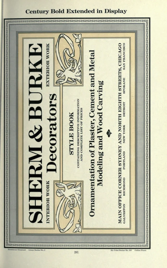 An illustration from American specimen book of type styles : complete catalogue of printing machinery and printing supplies. 1912, 1912, leaf 295