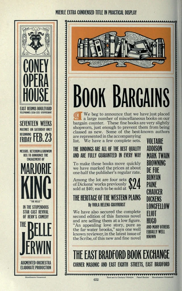 An illustration from American specimen book of type styles : complete catalogue of printing machinery and printing supplies. 1912, 1912, leaf 646