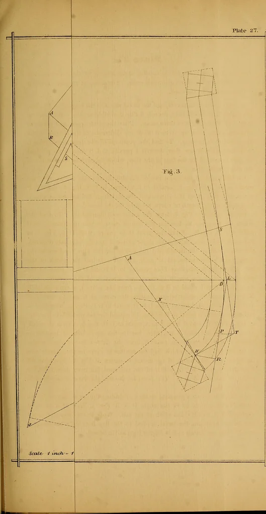 An illustration from The American stair-builders' guide, 1875, leaf 114