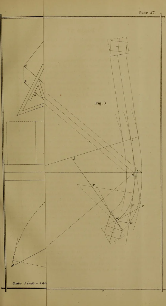 An illustration from The American stair-builders' guide, 1875, leaf 116