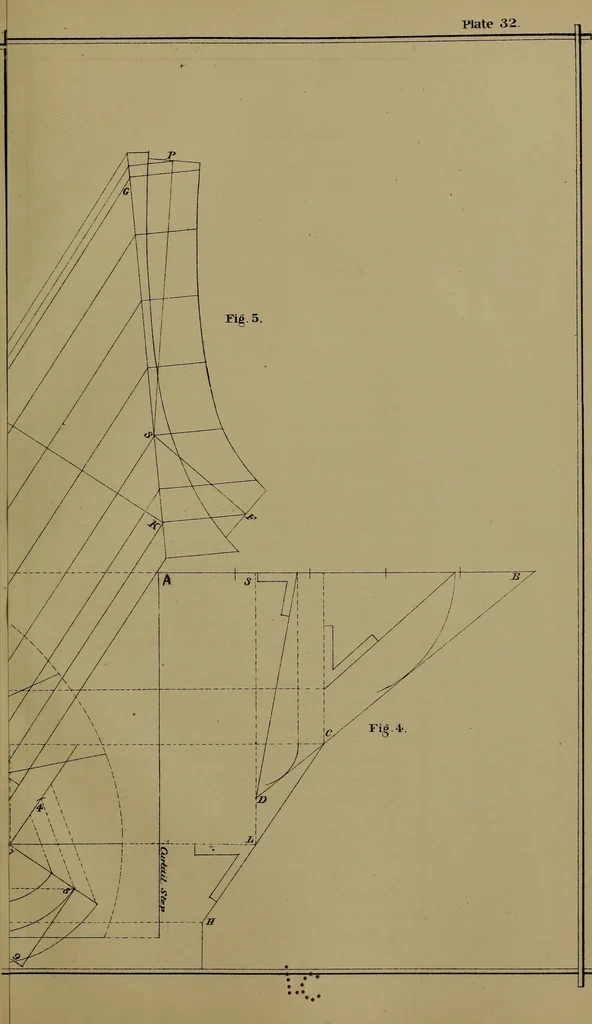 An illustration from The American stair-builders' guide, 1875, leaf 146