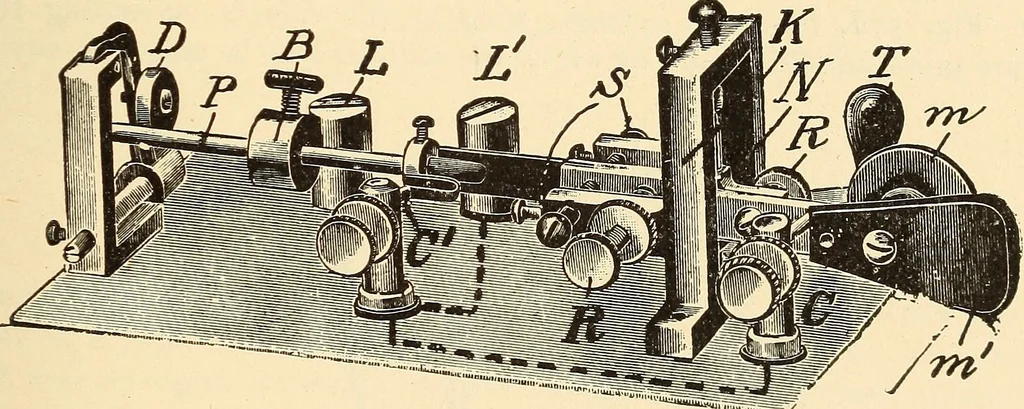 An illustration from American telegraphy and encyclopedia of the telegraph; systems, apparatus, operation, 1909, leaf 104