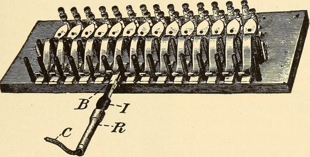 An illustration from American telegraphy and encyclopedia of the telegraph; systems, apparatus, operation, 1909, leaf 108
