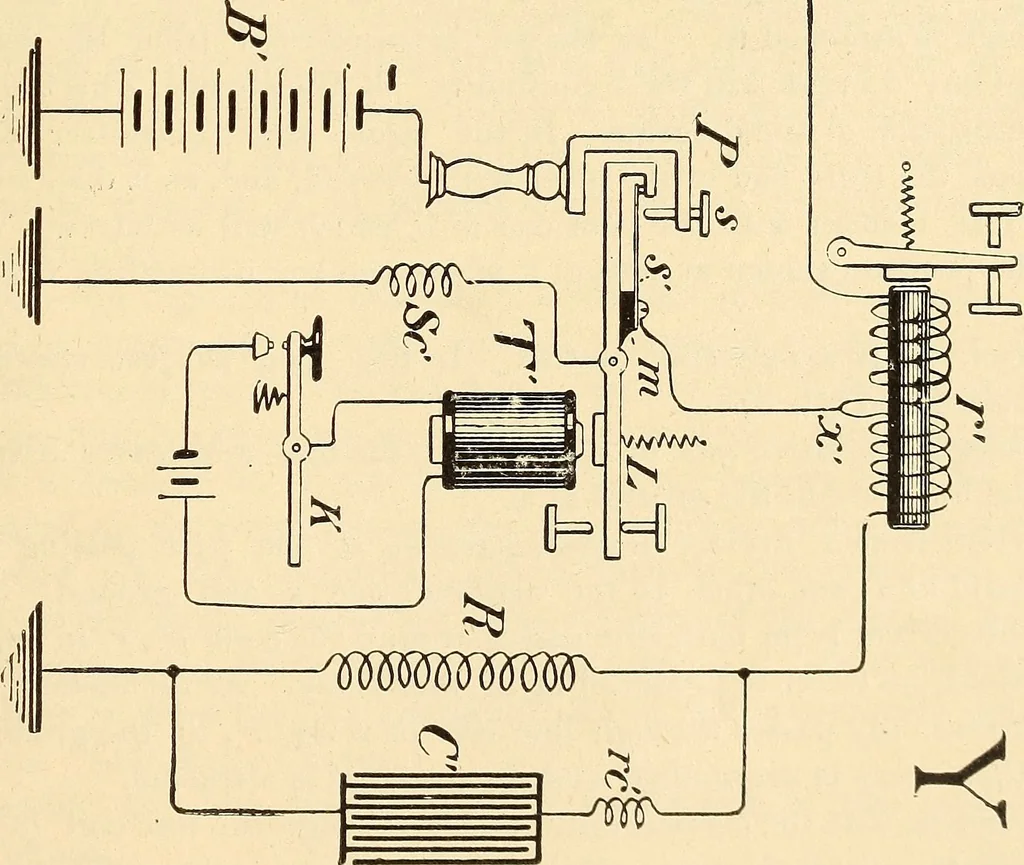 An illustration from American telegraphy and encyclopedia of the telegraph; systems, apparatus, operation, 1909, leaf 214