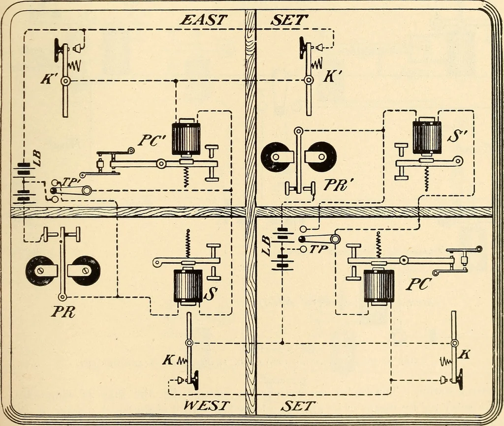 An illustration from American telegraphy and encyclopedia of the telegraph; systems, apparatus, operation, 1909, leaf 290