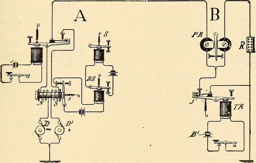 An illustration from American telegraphy and encyclopedia of the telegraph; systems, apparatus, operation, 1909, leaf 314