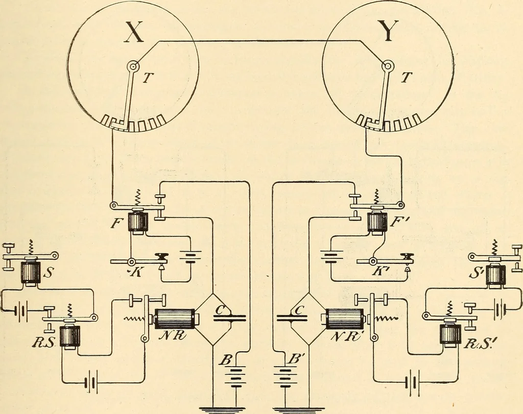 An illustration from American telegraphy and encyclopedia of the telegraph; systems, apparatus, operation, 1909, leaf 410