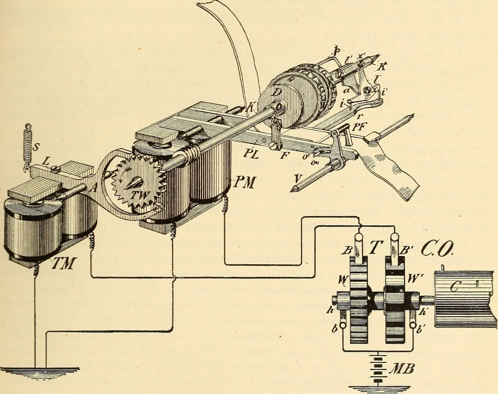 An illustration from American telegraphy and encyclopedia of the telegraph; systems, apparatus, operation, 1909, leaf 482
