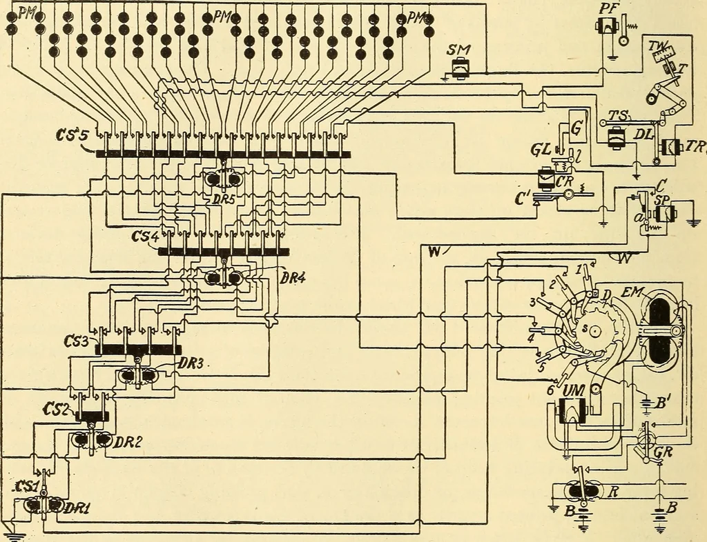 An illustration from American telegraphy and encyclopedia of the telegraph; systems, apparatus, operation, 1909, leaf 539
