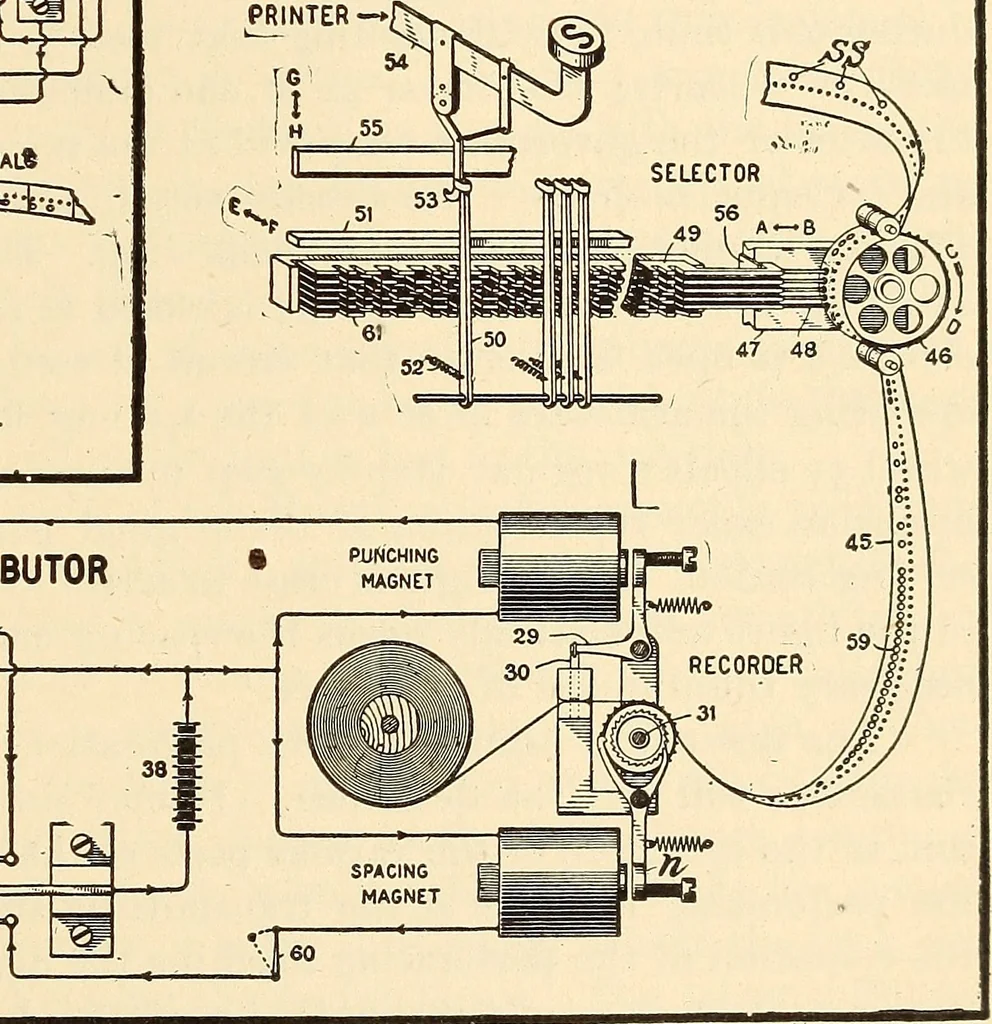 An illustration from American telegraphy and encyclopedia of the telegraph; systems, apparatus, operation, 1909, leaf 544