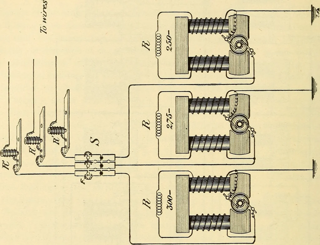 An illustration from American telegraphy and encyclopedia of the telegraph; systems, apparatus, operation, 1909, leaf 67