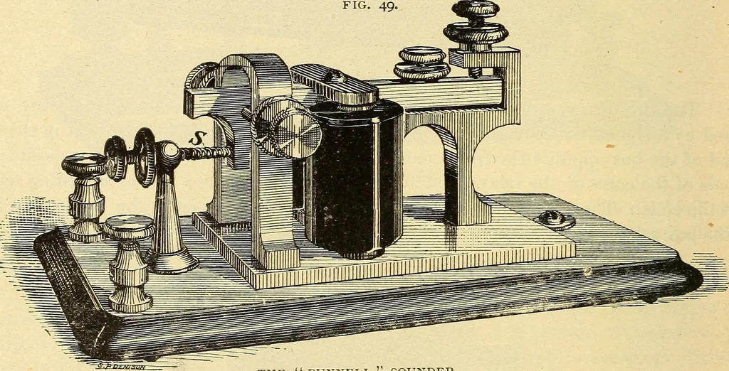 An illustration from American telegraphy and encyclopedia of the telegraph; systems, apparatus, operation, 1909, leaf 93