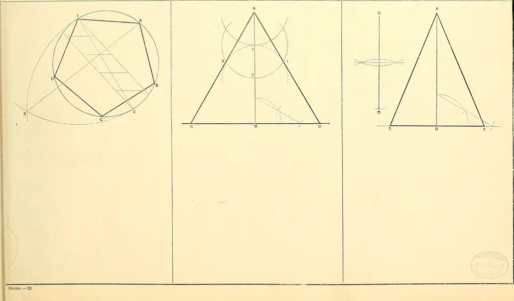 An illustration from American text books of art education : Geometrical drawing, 1873, leaf 50