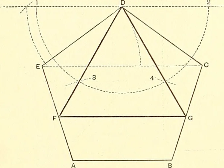 An illustration from American text books of art education : Geometrical drawing, 1873, leaf 57
