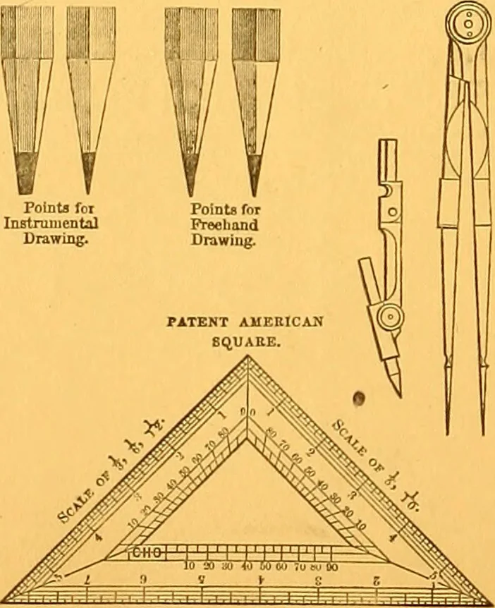 An illustration from American text books of art education : Geometrical drawing, 1873, leaf 7