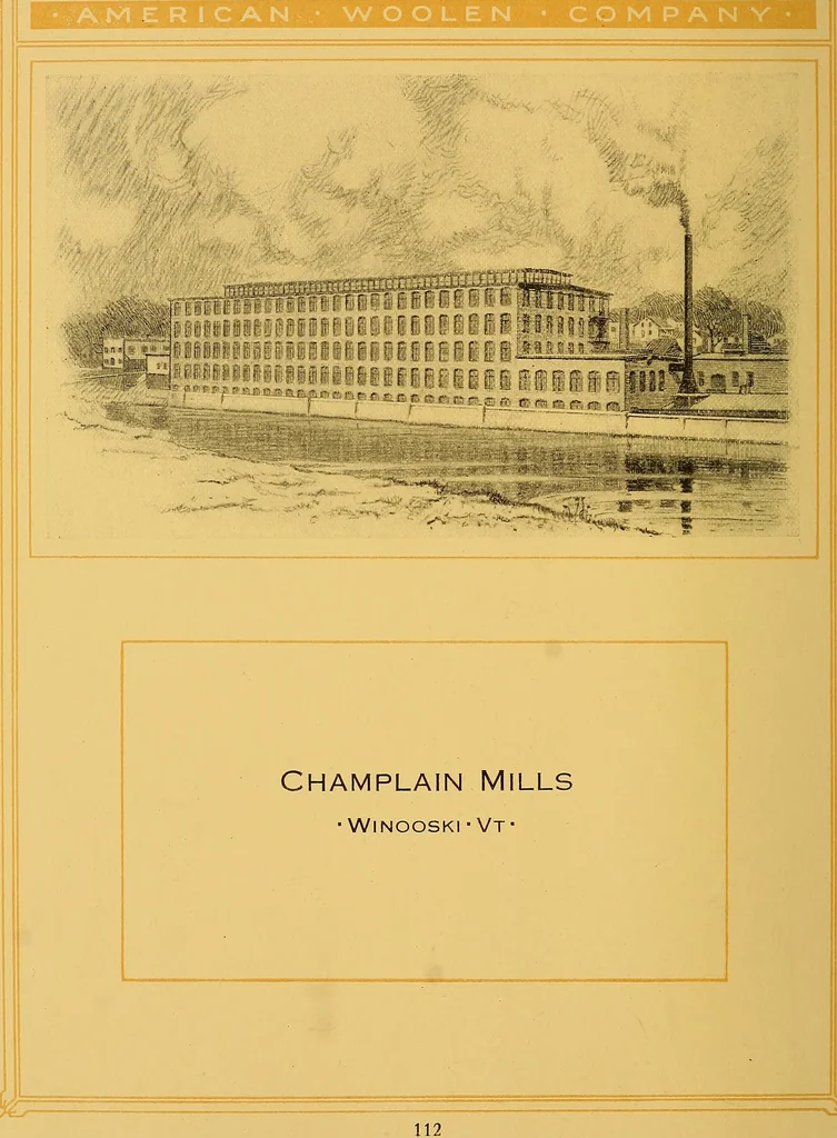 An illustration from American Woolen Company mills, 1921, leaf 117
