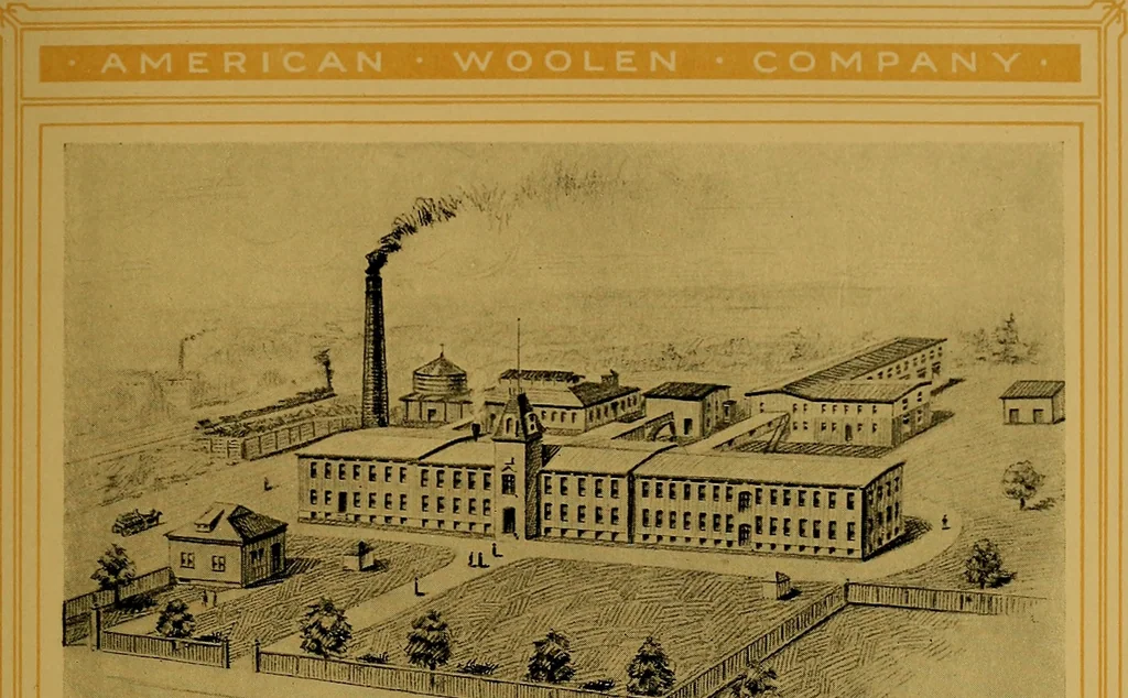 An illustration from American Woolen Company mills, 1921, leaf 24