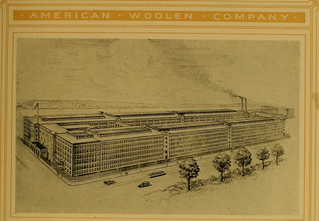 An illustration from American Woolen Company mills, 1921, leaf 28