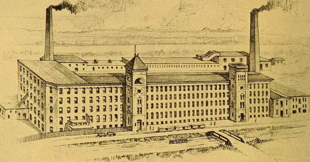 An illustration from American Woolen Company mills, 1921, leaf 37